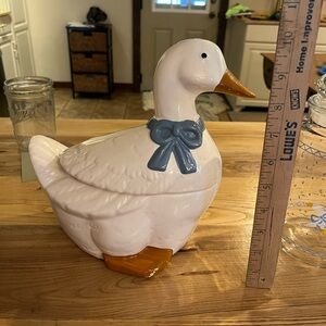 Vintage goose cookie jar